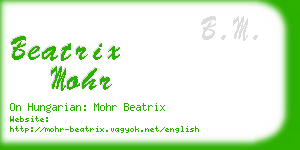 beatrix mohr business card